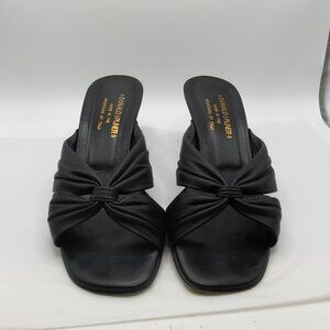 Donald J Pliner Kona black nappa 2 inch slide heels in 8.5N